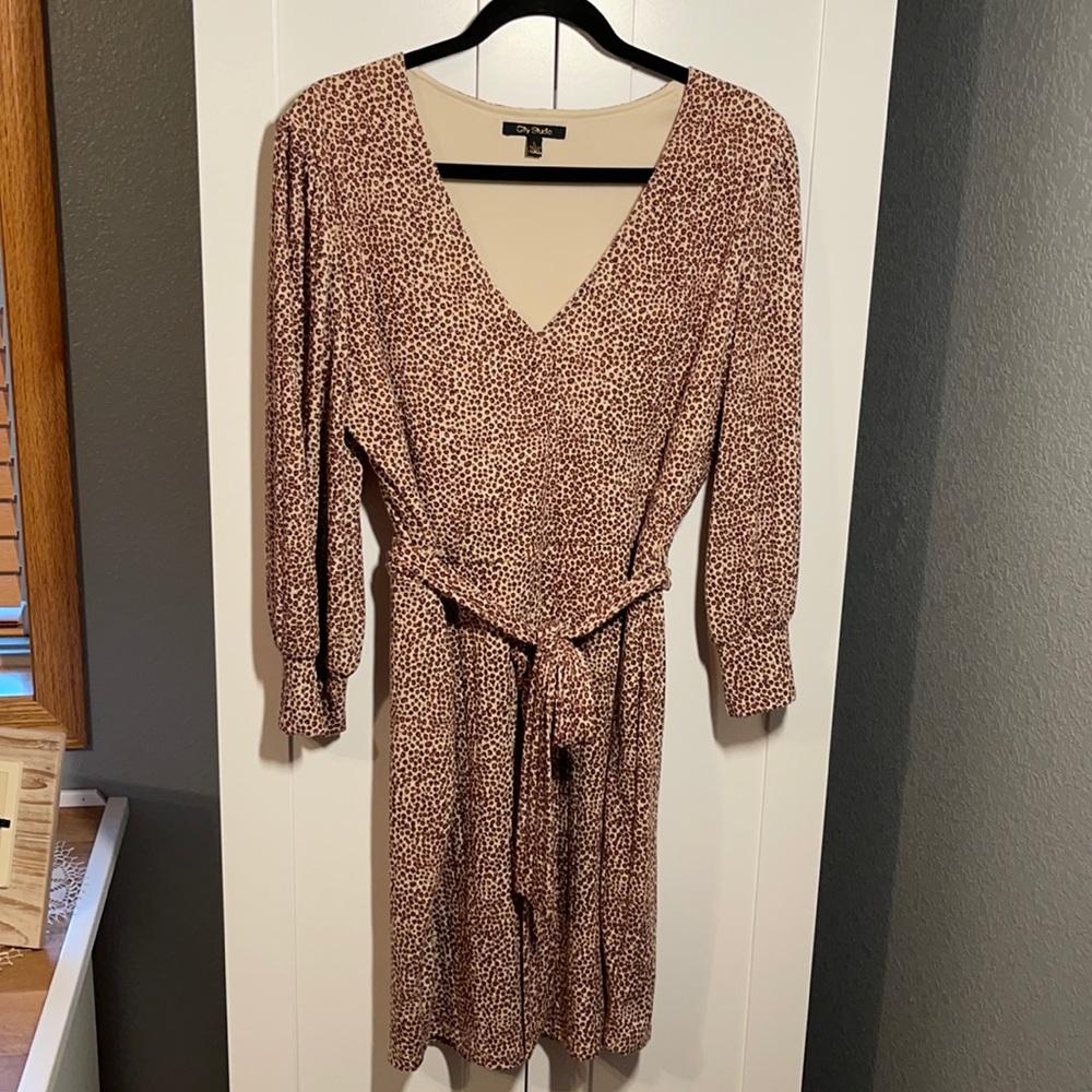 City Studio | cheetah print dress | size large